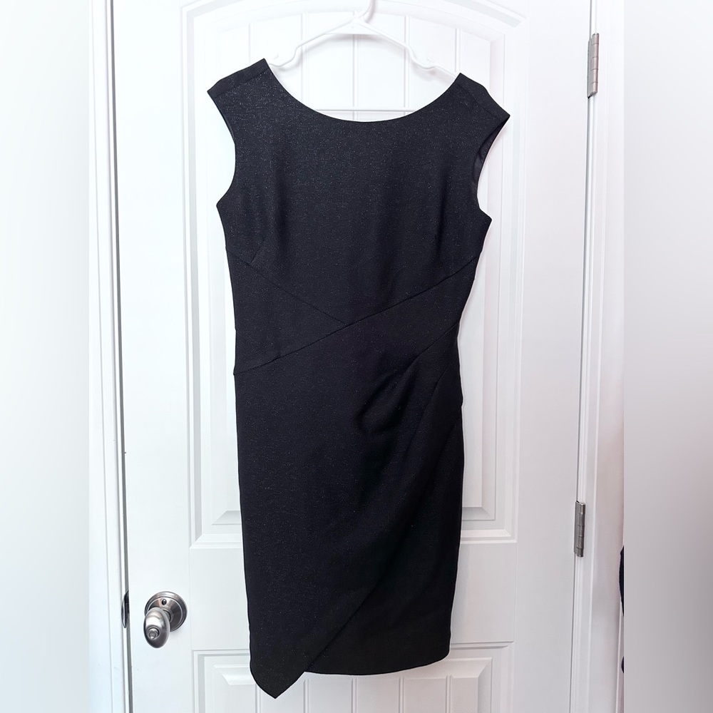 New York & Company Black Midi Dress with shimmer